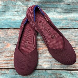 Rothy's Flat Fig Python Purple Round Toe  Retired Size 6